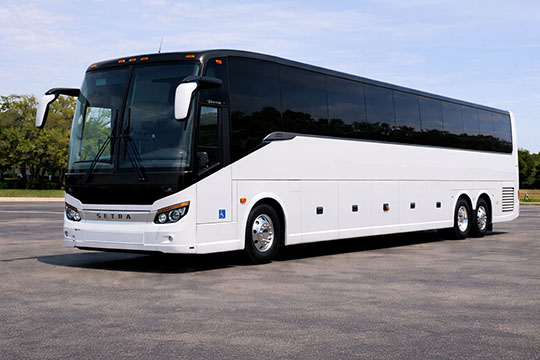 56-passenger charter bus available for charter in Toms River, NJ